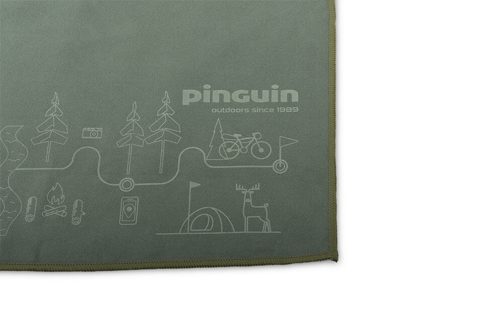 Pinguin Micro Handtuch Karte 40 x 40 cm, blau