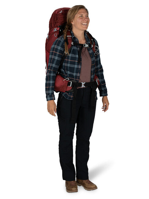 Osprey Aura AG 65 Backpack, Berry Sorbet Red