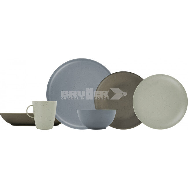 Brunner Midday Pla Tierra Camping Dinnerware Set, Brown
