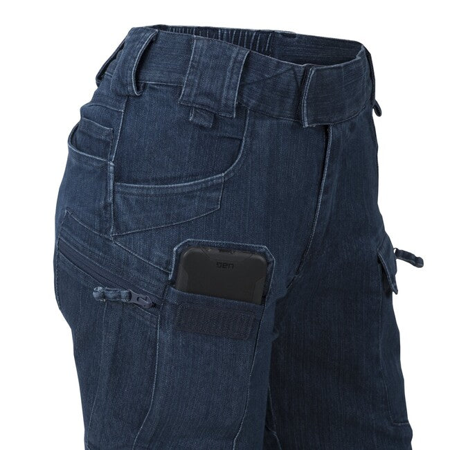 Helikon-Tex Women's UTP Resized Urban Tactical Pants, Denim Stretch, Navy Blue