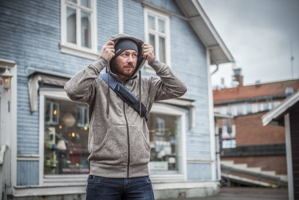 Helikon-Tex Covert Φούτερ Tactical με Κουκούλα (FullZip), Melange Blue
