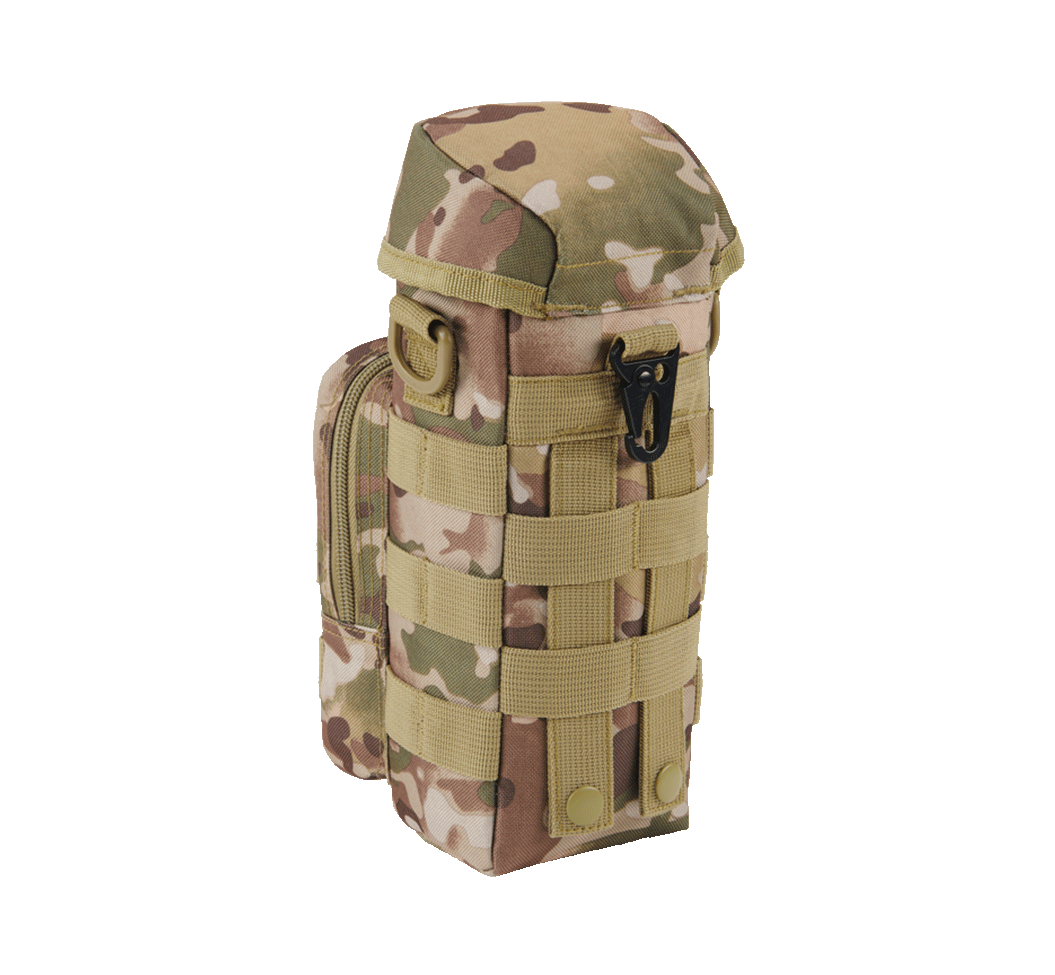 Brandit Molle II obal na fľašu s kapsičkou, multicam