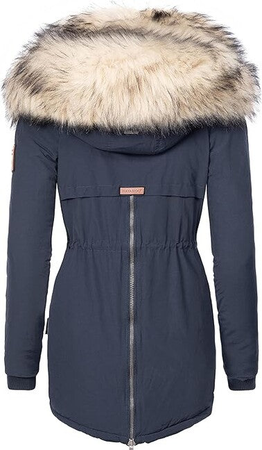Navahoo SWEETY damen Winterjacke mit Kapuze, blau