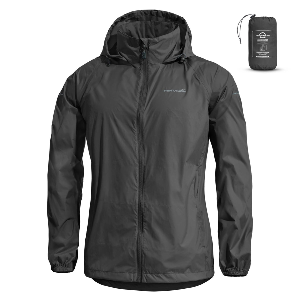 Pentagon Cloudburst Packable Damenjacke, schwarz