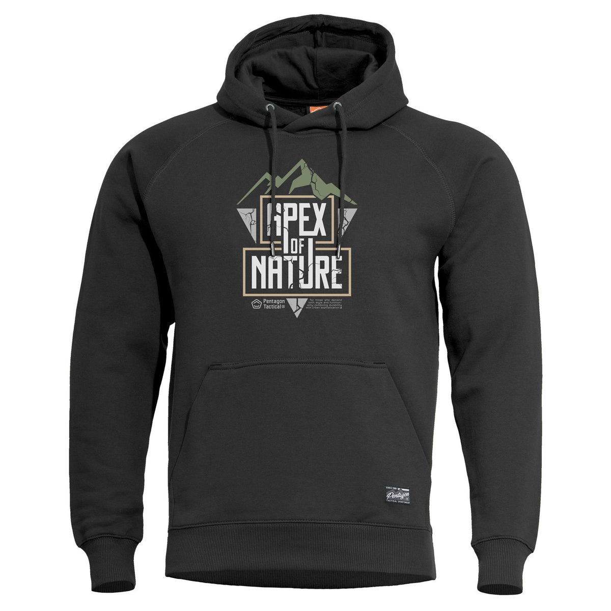 Pentagon Apex Of Nature Herren Kapuzenpullover, schwarz