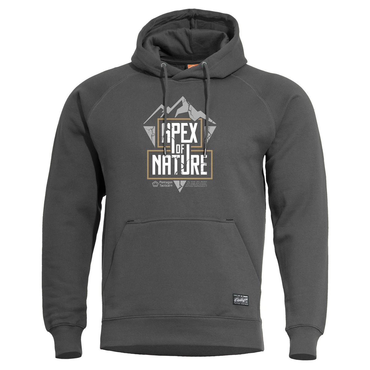 Pentagon Apex Of Nature Herren Kapuzenpullover, grau
