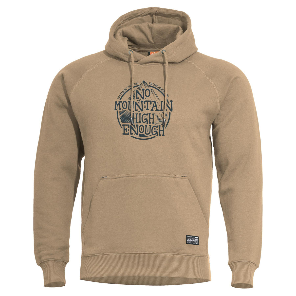 Pentagon No Mountain men's hoodie, brown