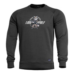 Pentagon Lone Wolf Herren-Sweatshirt ohne Kapuze, schwarz