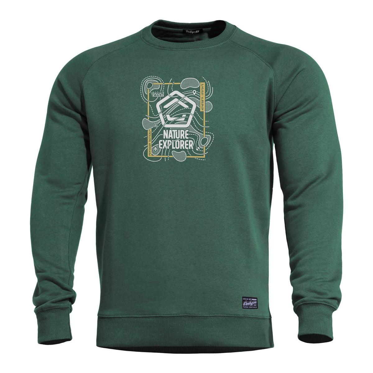 Pentagon Nature Explorer Herren-Sweatshirt ohne Kapuze, springbok green