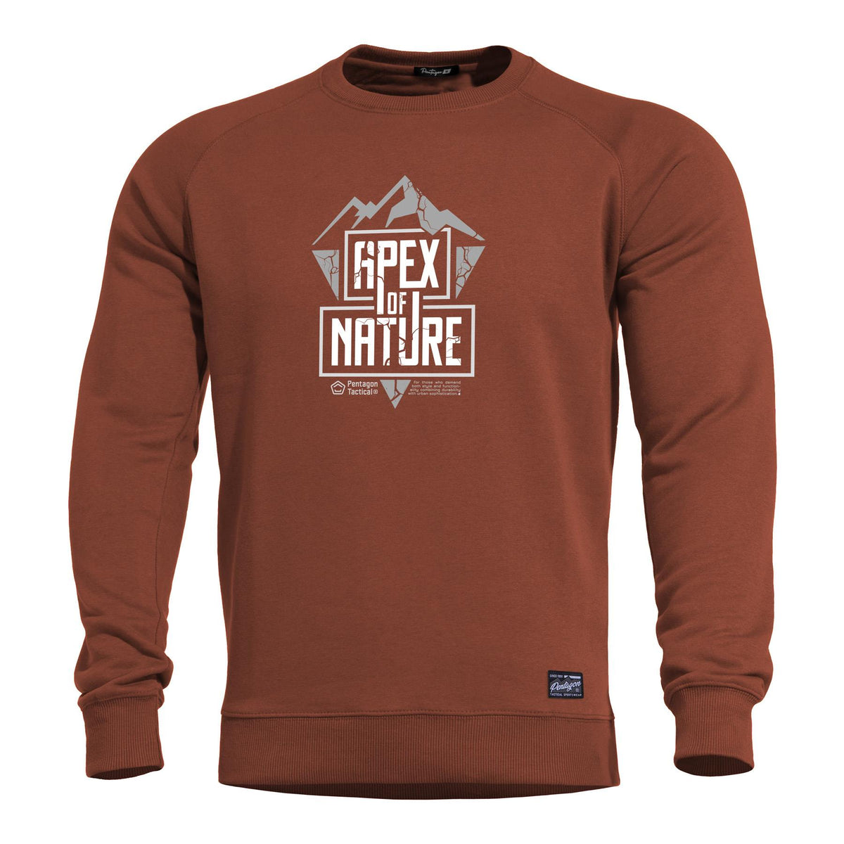 Pentagon Apex Of Nature Herren-Sweatshirt, maroon red