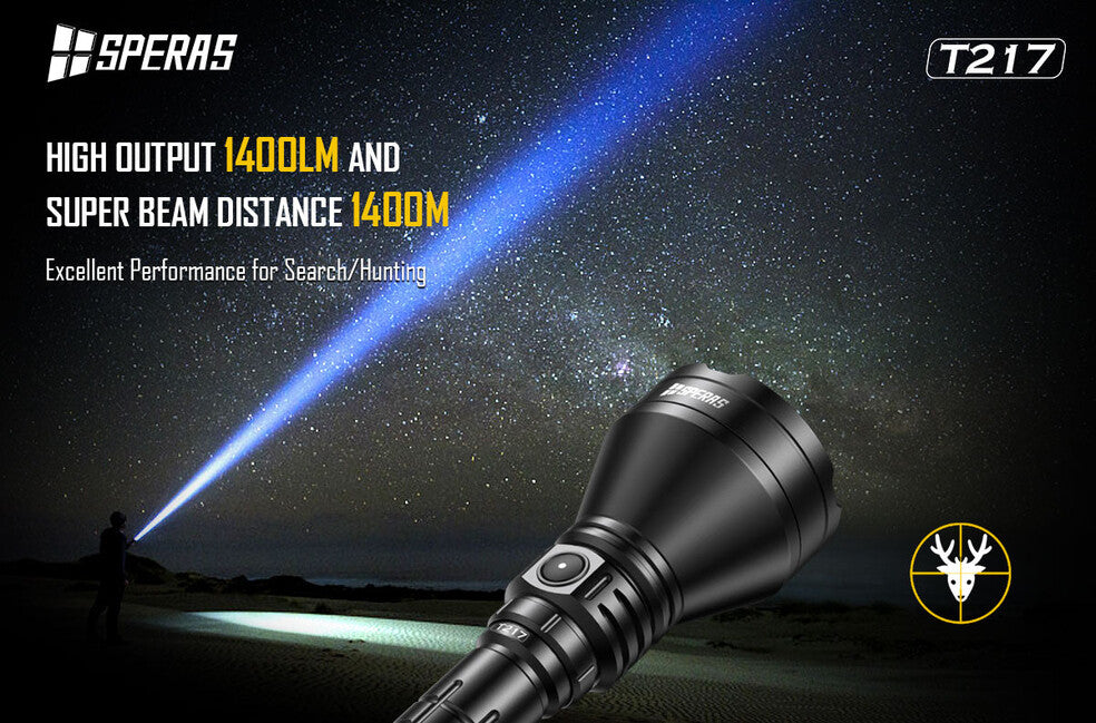 Speras T217 Hunting Flashlight 1400LM 1400M