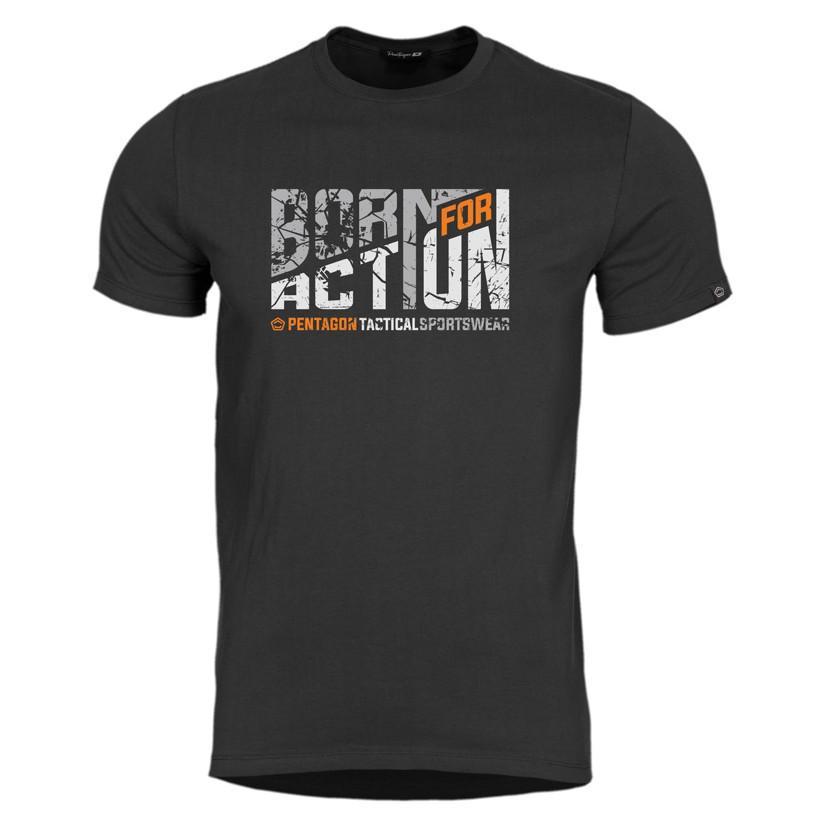 Pentagon Born for Action T-Shirt, schwarz