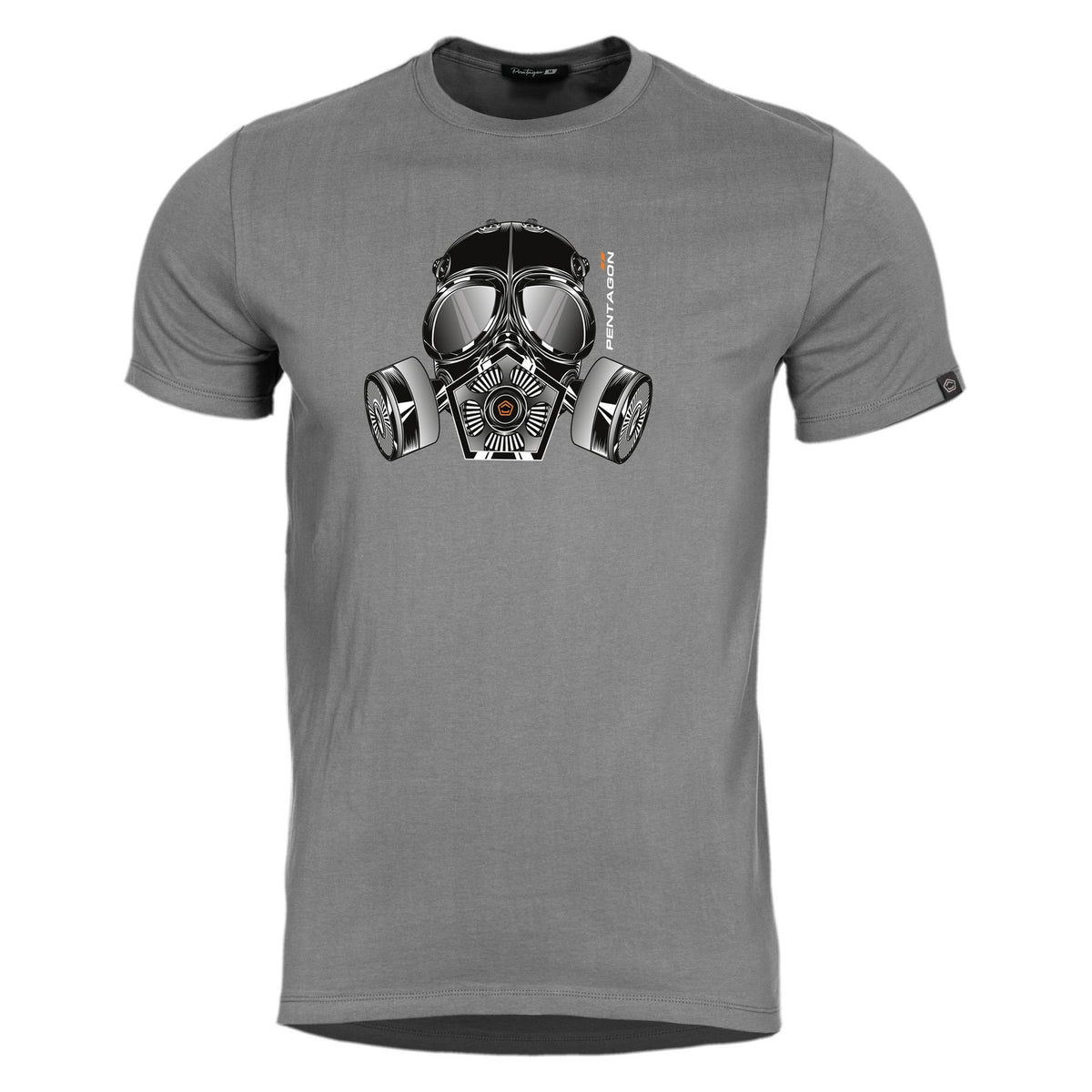 Pentagon Gas Mask T-Shirt, Wolf Grey
