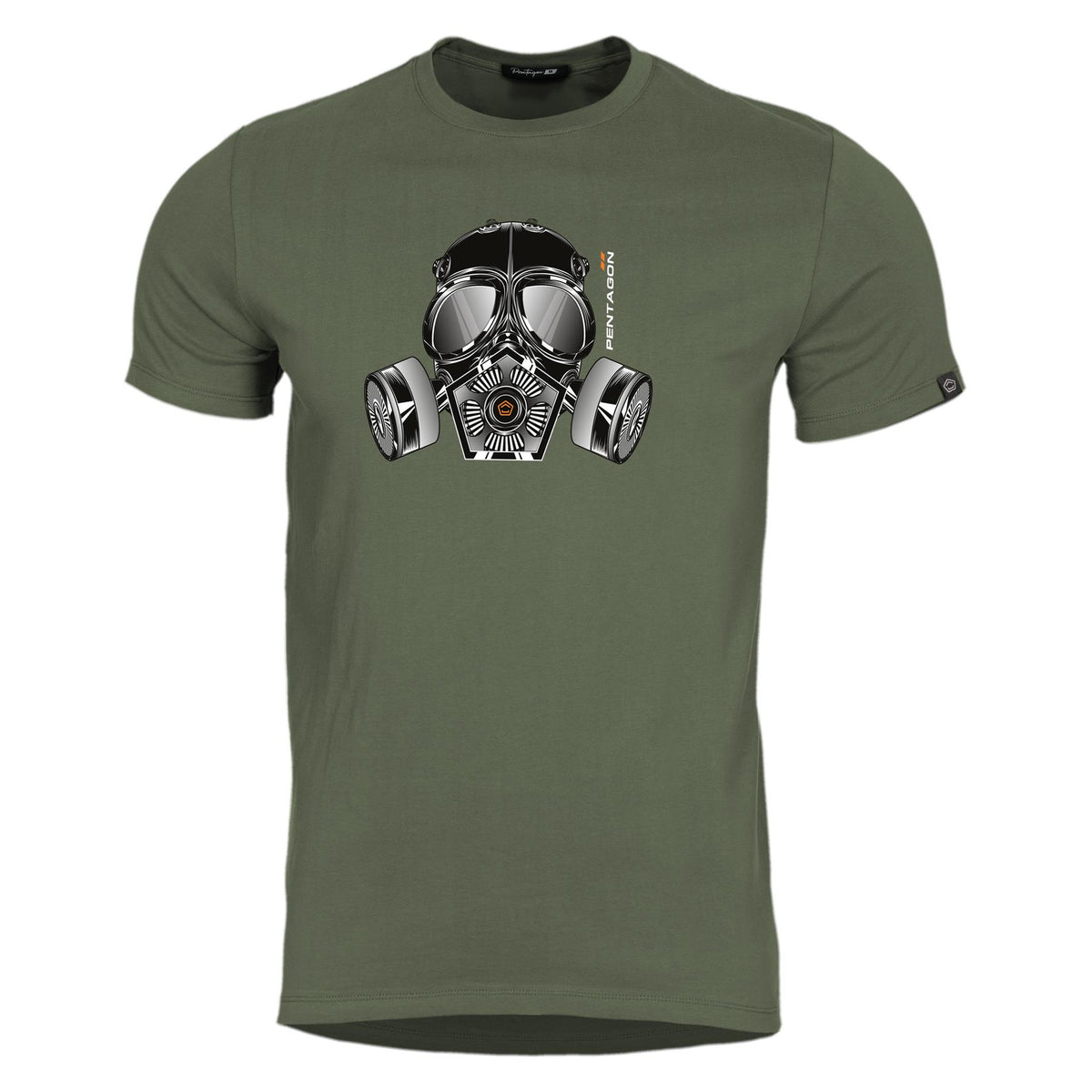 Pentagon Gas Mask majica, olivno zelena