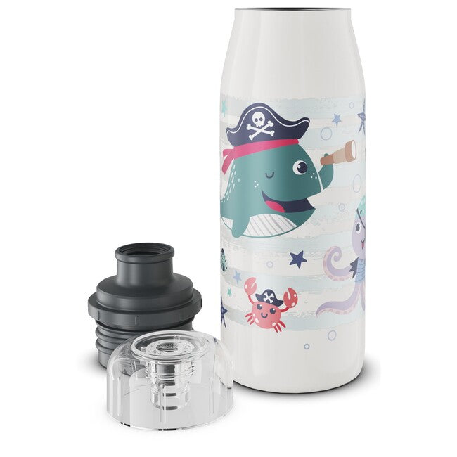 alfi isoBottle Kids Παιδικό Μπουκάλι Ποτού από Ανοξείδωτο Χάλυβα, Πειρατής, 0,35 L