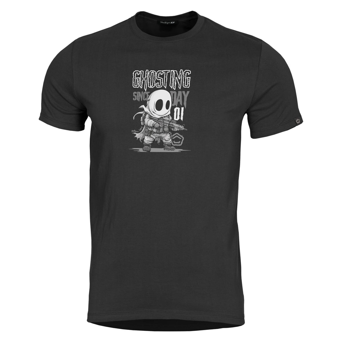 Pentagon Ghosting Herren Kurzarm-T-Shirt, schwarz