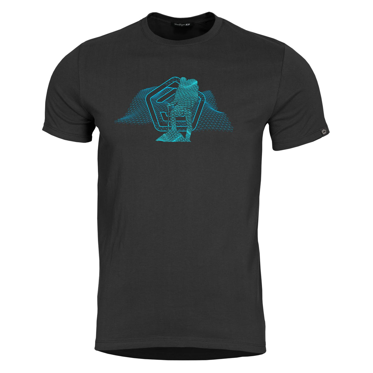 Pentagon Wireframe men's short-sleeve t-shirt, black