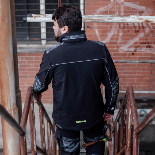 BENNON Predator Work Jacket, Black/Grey