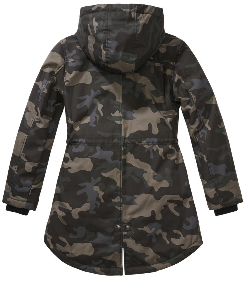 Brandit Marsh Lake dámska parka zimná bunda s kapucňou, Darkcamo