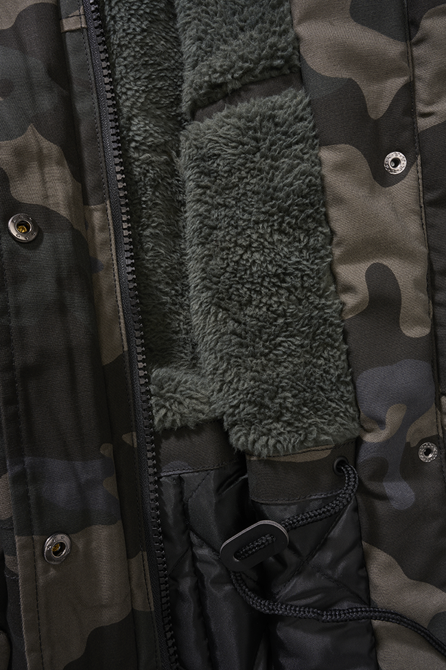 Brandit Marsh Lake dámska parka zimná bunda s kapucňou, Darkcamo