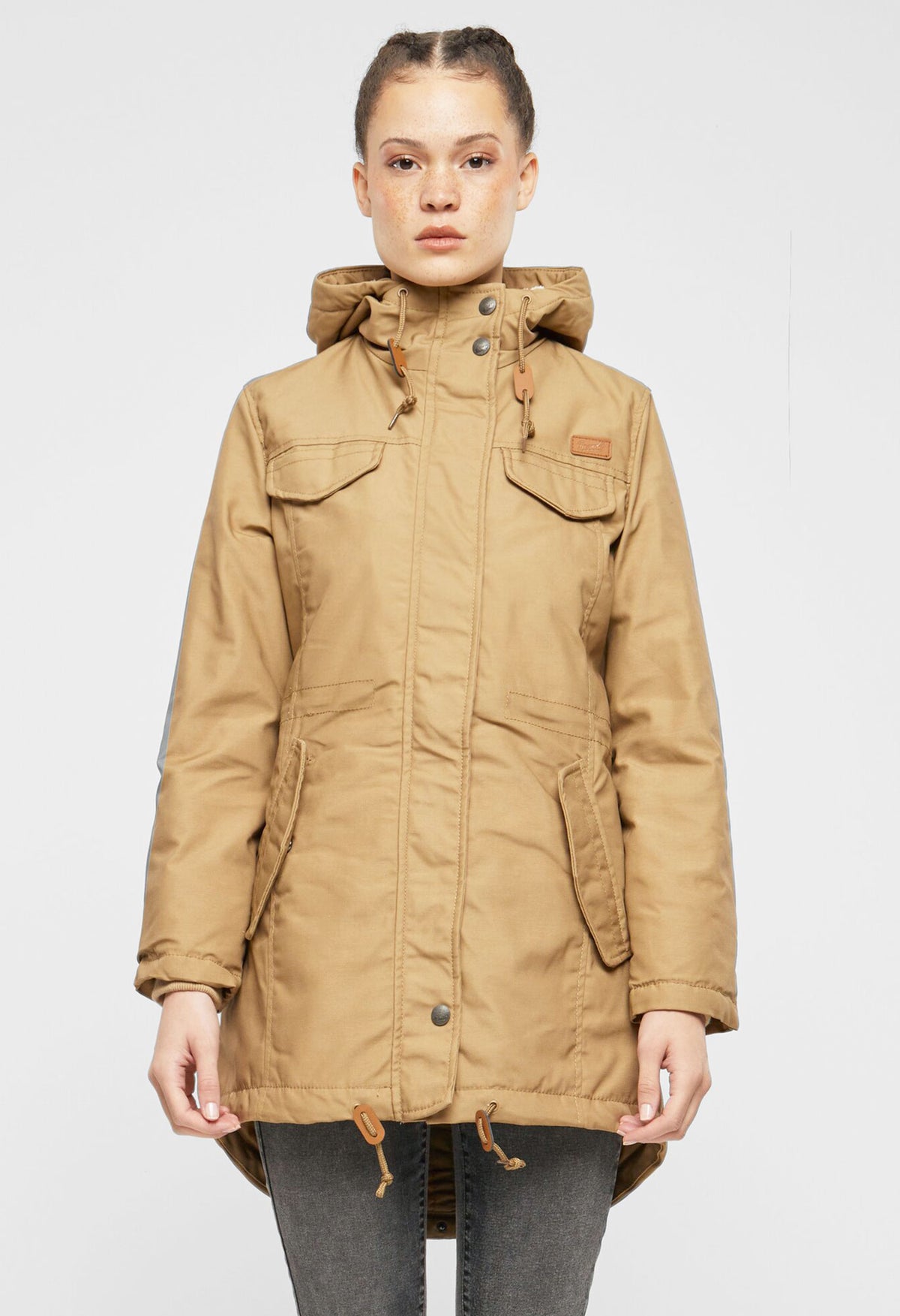 Brandit Marsh Lake dámska parka zimná bunda s kapucňou, Khaki