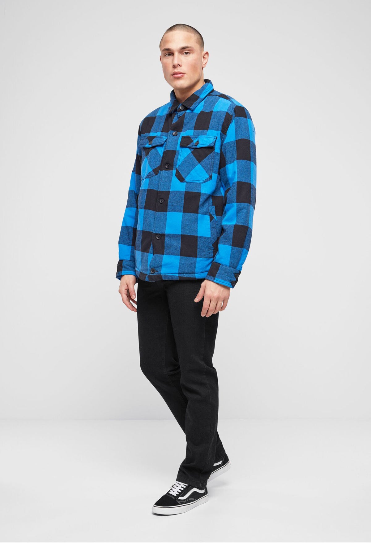 Brandit Lumber bunda, čierna+modrá