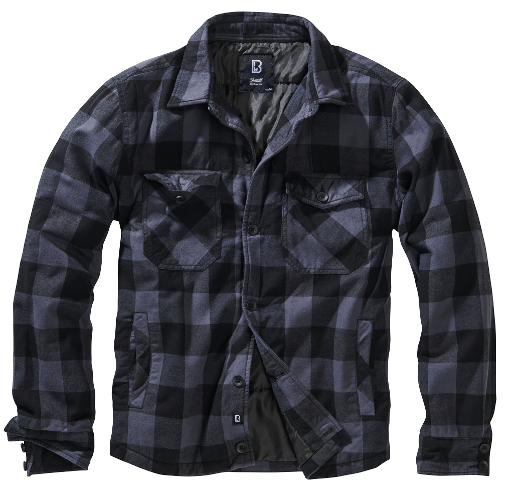 Brandit Lumberjacket bunda, šedo čierna