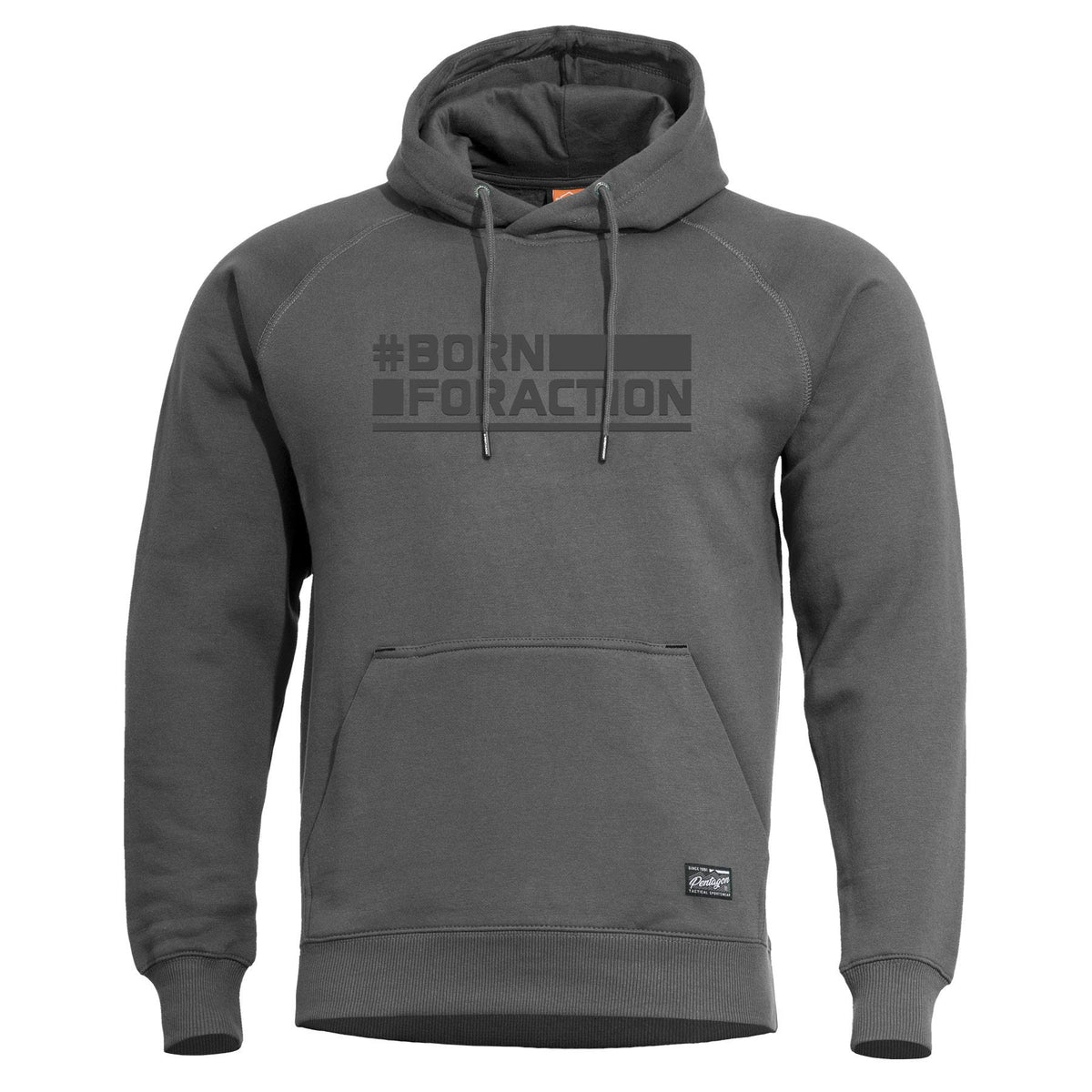 Pentagon Born For Action Hoodie, Cinder Grey