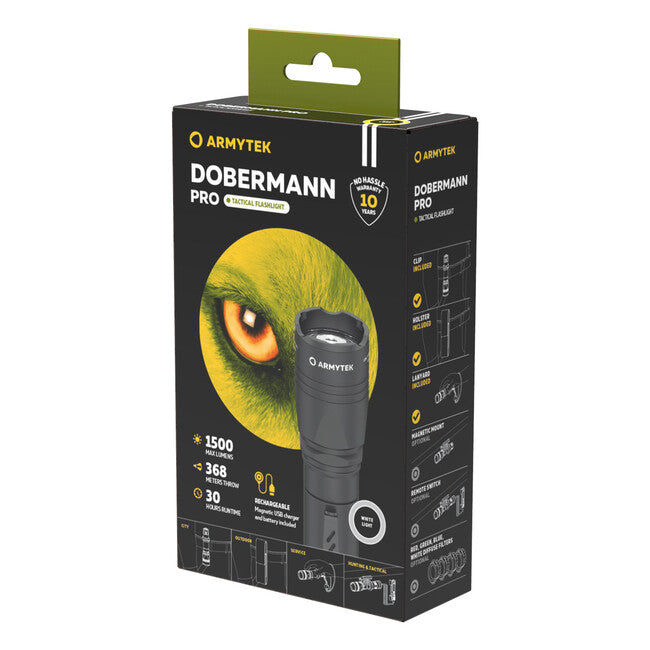 ArmyTek Dobermann Pro White LED Flashlight 1400 lm 114 g