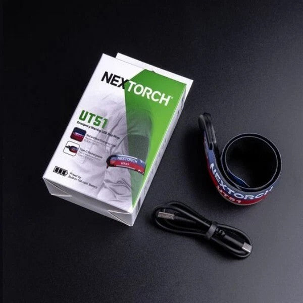 NexTorch® UT51 Ανακλαστική Ζώνη Ασφαλείας με Αναλαμπή, Κόκκινο-Μπλε