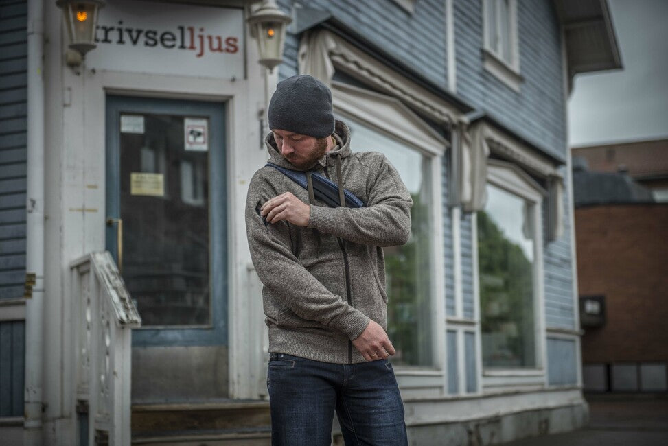 Helikon-Tex Covert Tactical Full Zip Hoodie, Melange Light Tan