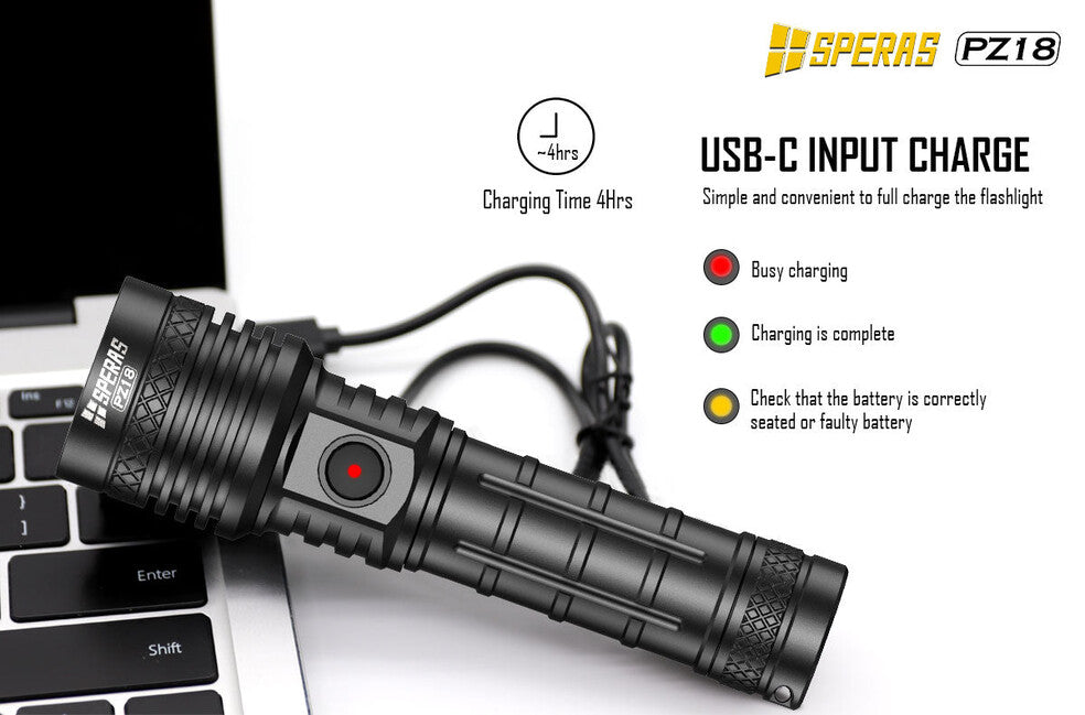 Speras PZ18 Taschenlampe taktisch