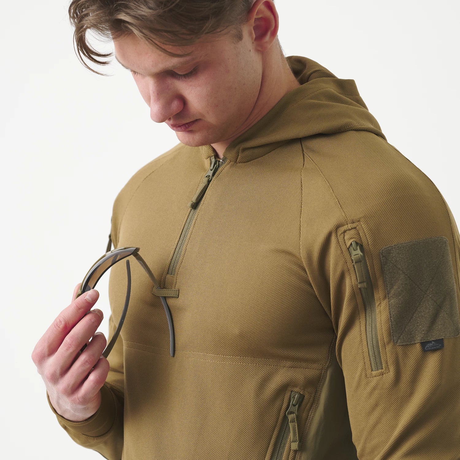 Helikon-Tex Range Hoodie TopCool mikina, olivová/čierna – detail 3