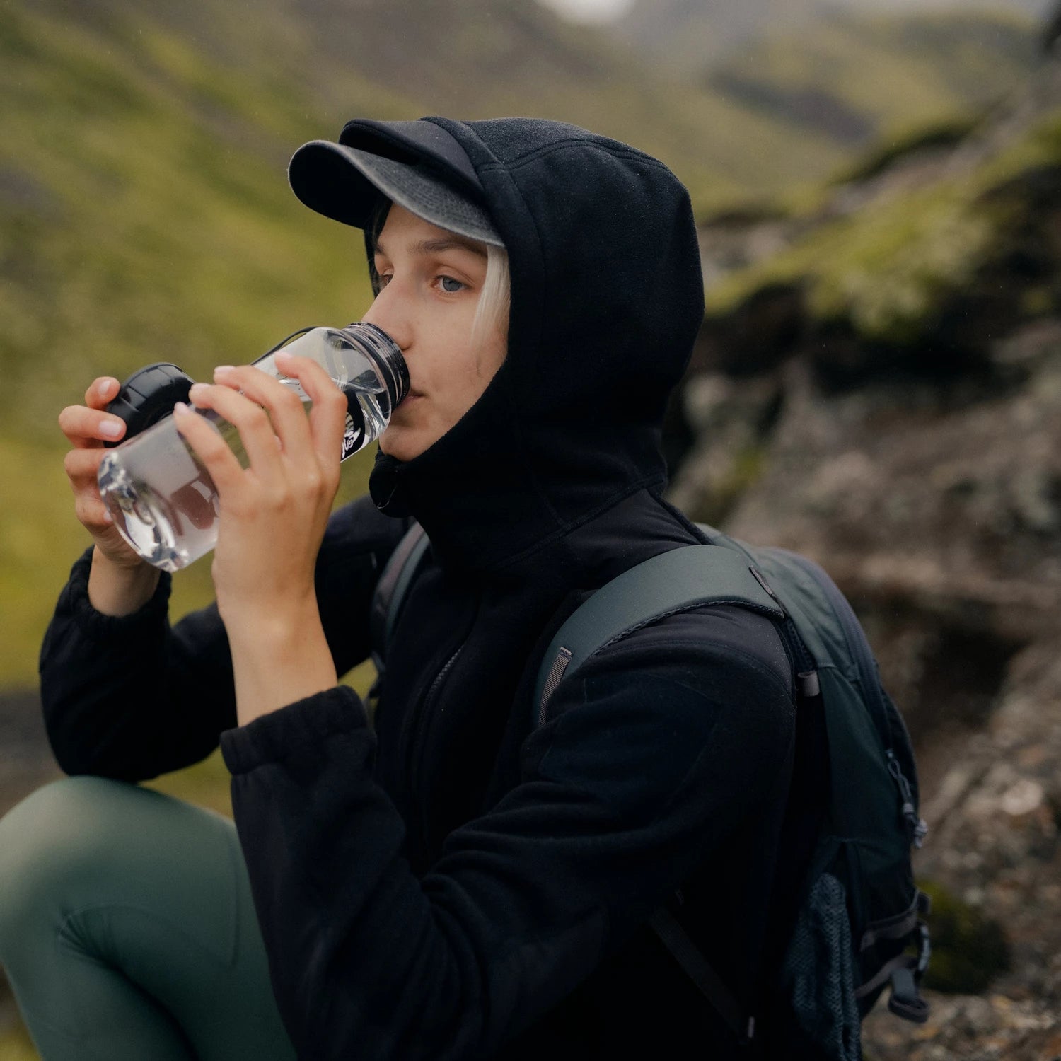 Helikon-Tex CUMULUS mikina dámska Heavy Fleece, Coyote – v použití 2
