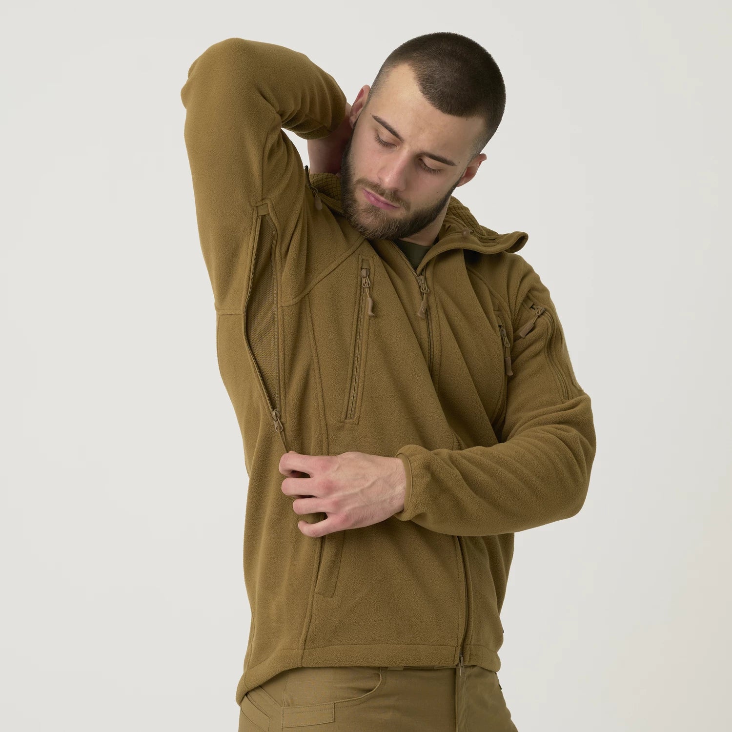Helikon-Tex Patriot Mk 2 Hybrid Fleece mikina, Tiger Stripe – detail 6