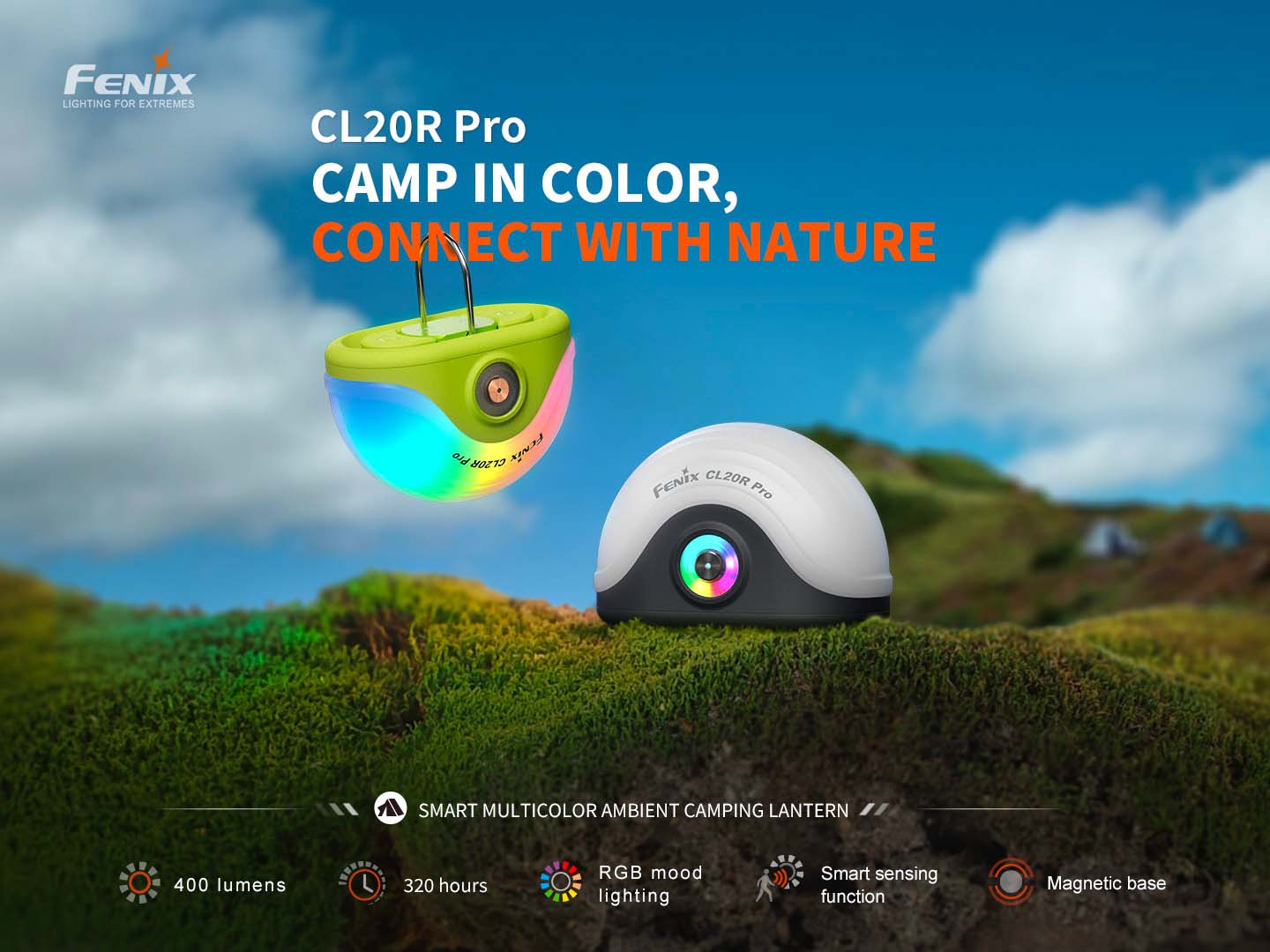 Fenix CL20R PRO lucerna, zelená