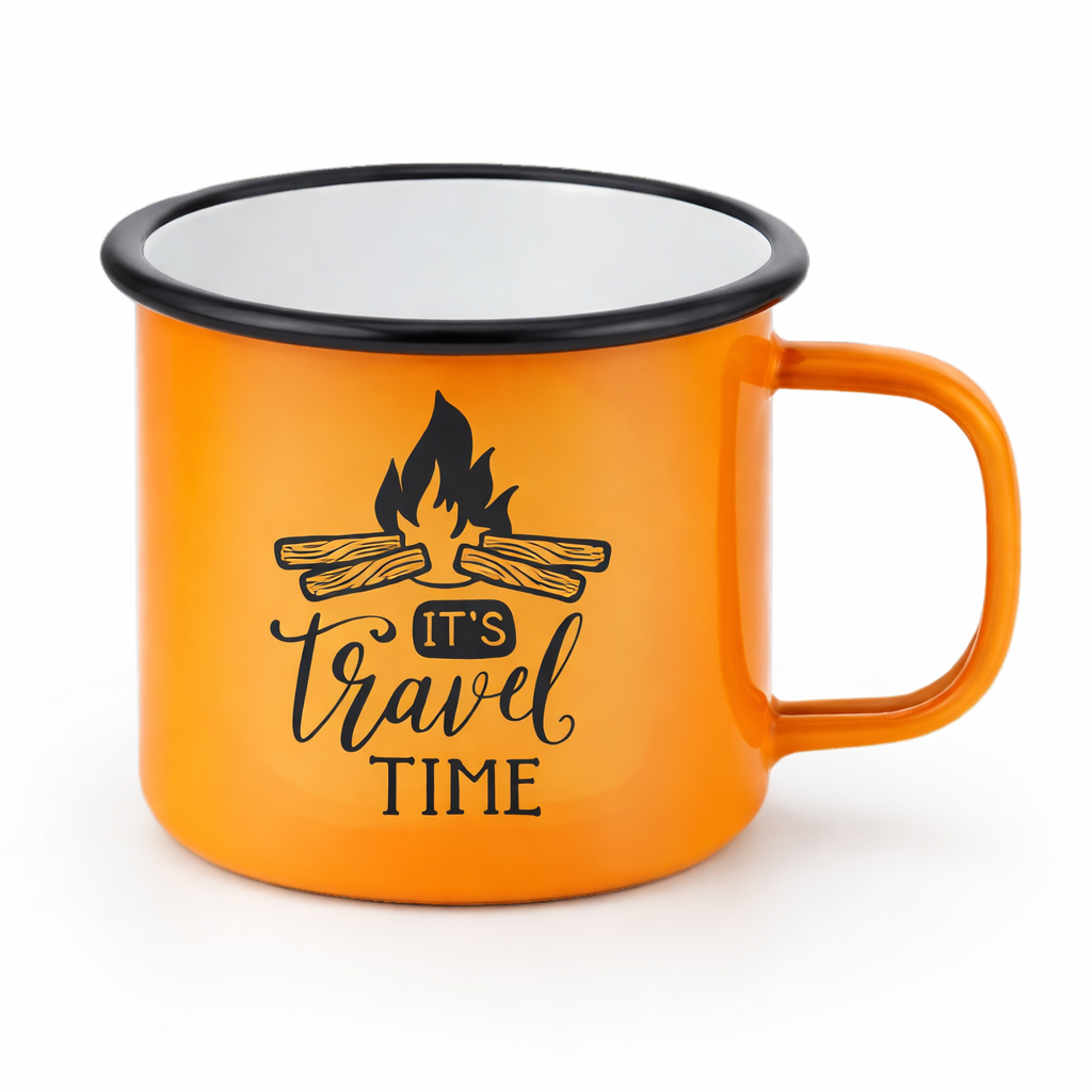 WARAGOD It’s Travel Time outdoorový hrnček 355ml, oranžová