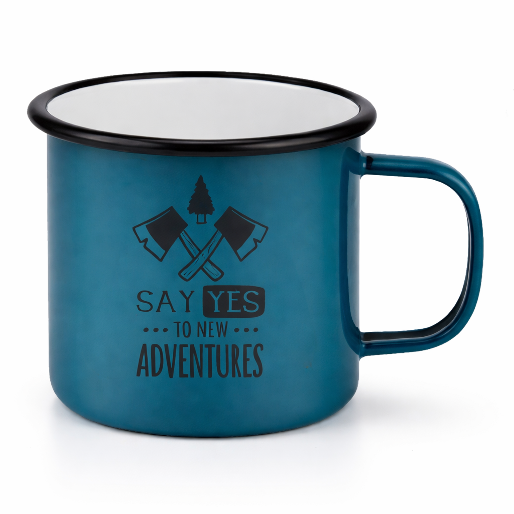 WARAGOD Say Yes To New Adventures outdoorový hrnček 355ml, modrá