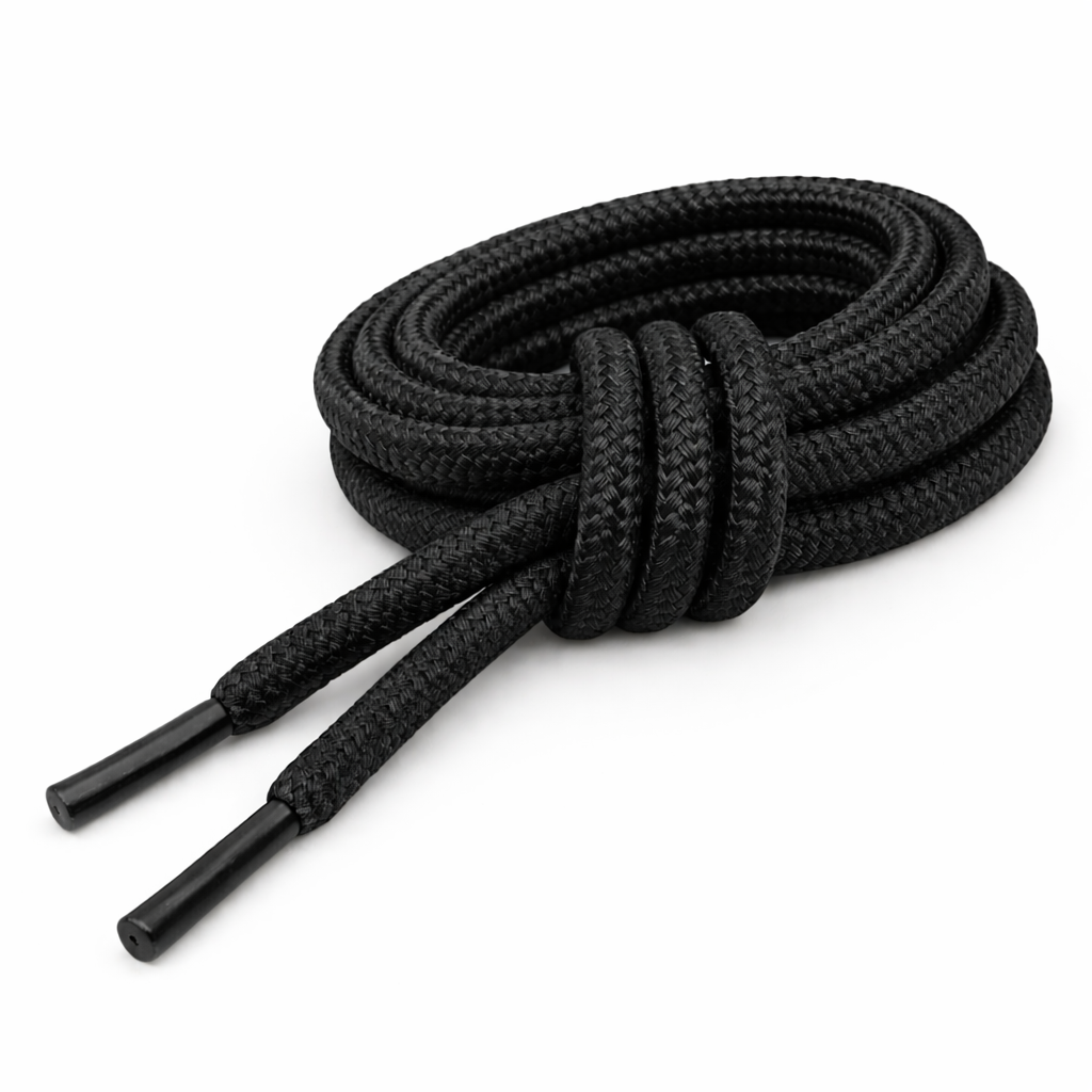 WARAGOD Warstrap Round schnürsenkel für schuhe, schwarz