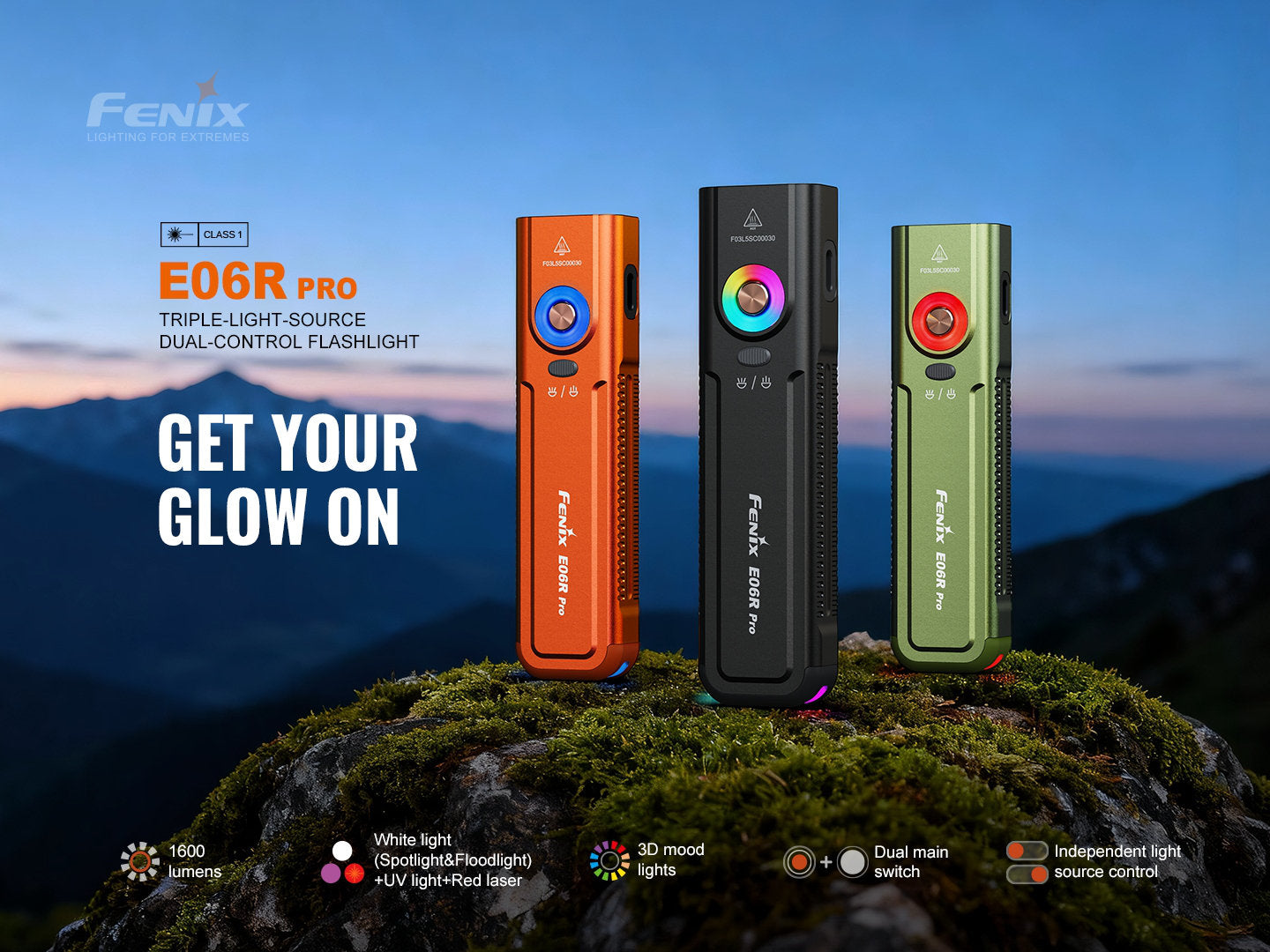 Fenix E06R PRO nabíjateľná EDC baterka, zelená