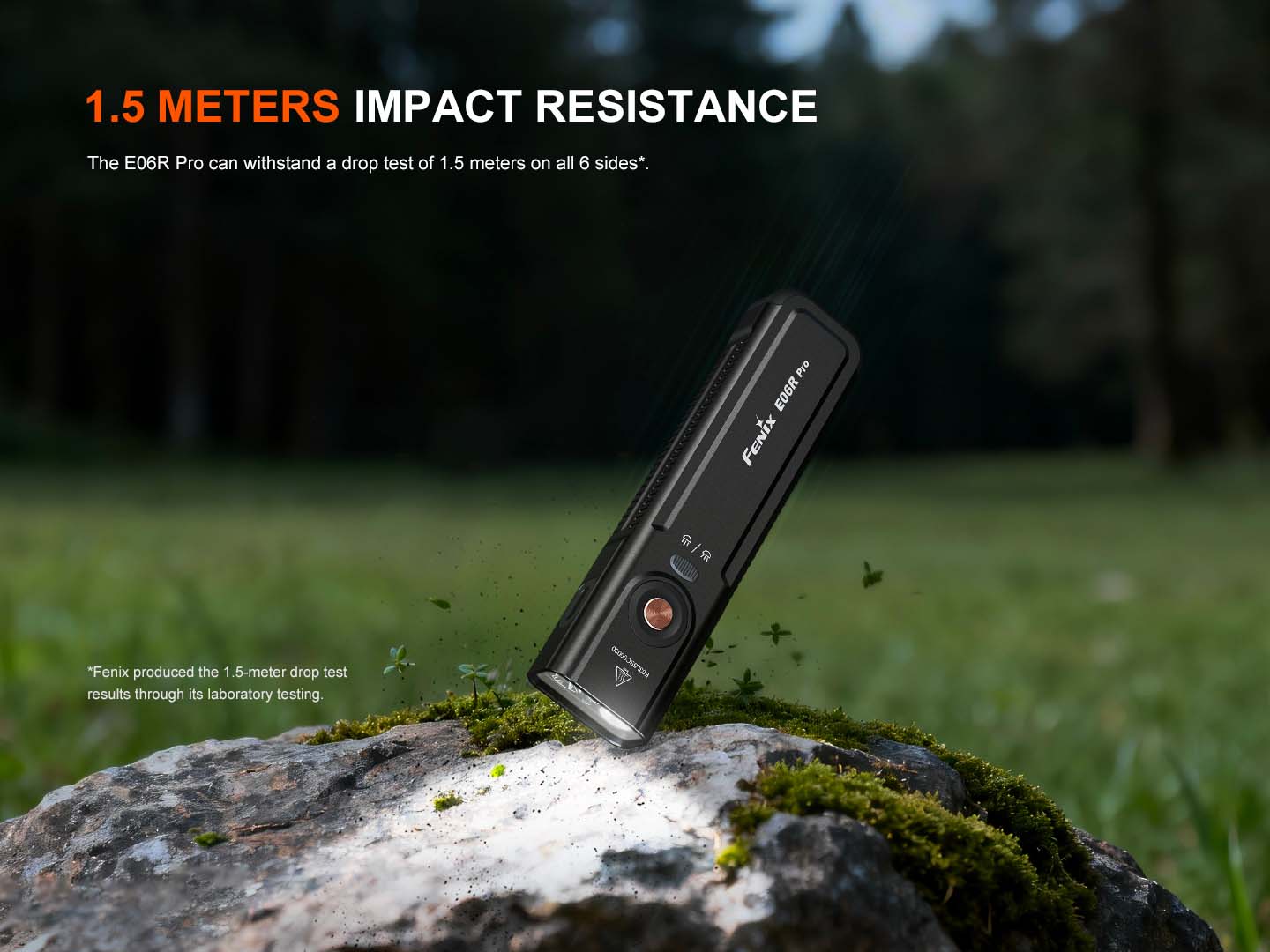 Fenix E06R PRO nabíjateľná EDC baterka, oranžová
