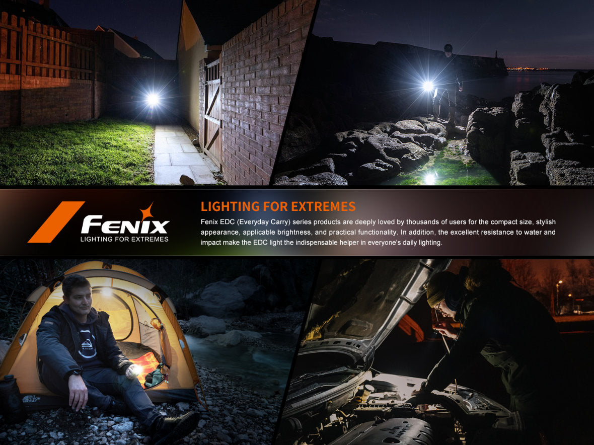 Fenix E08R UE nabíjateľné svietidlo, čierna