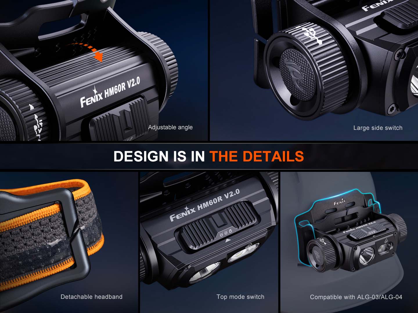 Fenix HM60R V2.0 nabíjateľná čelovka