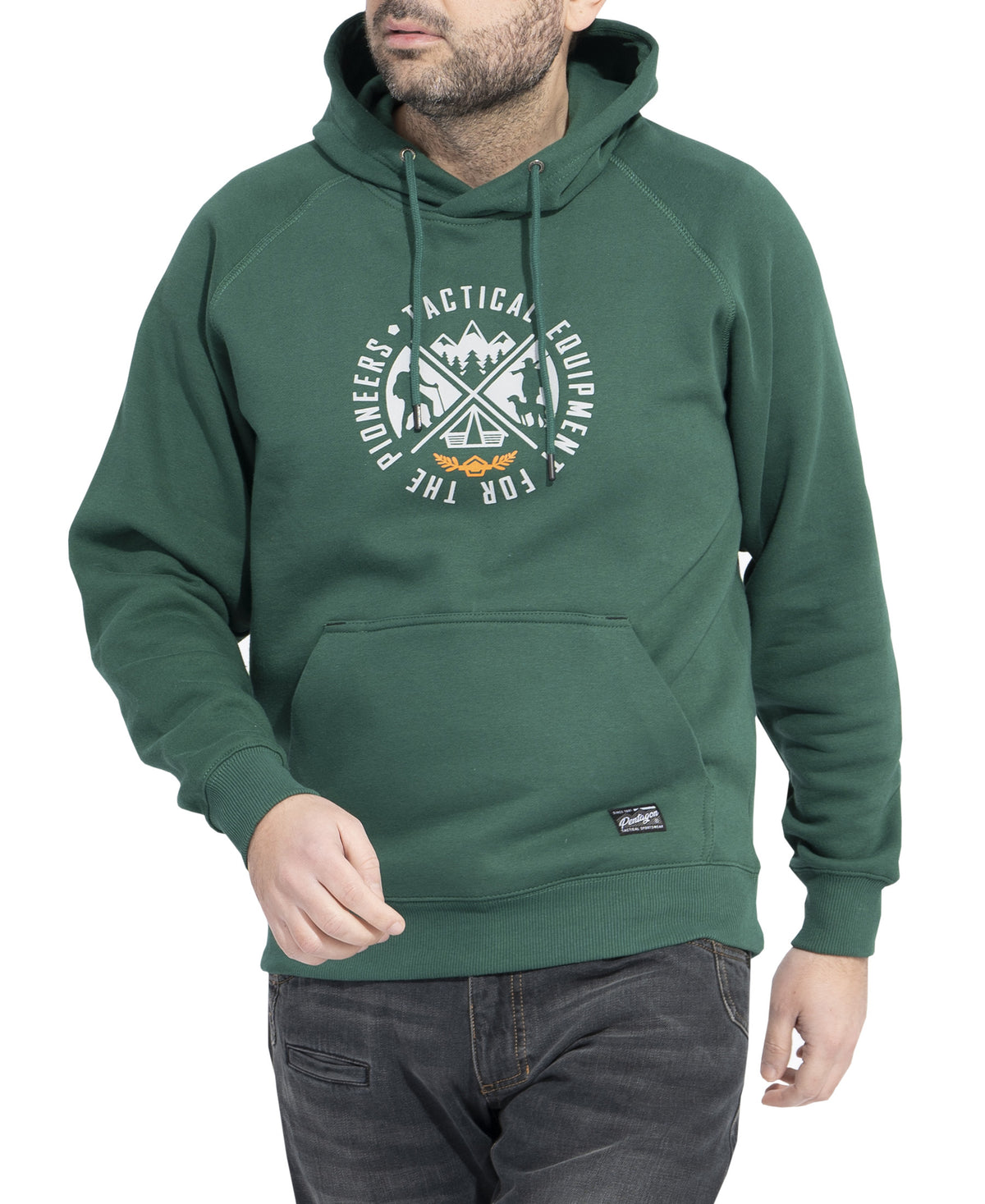 Pentagon Phaeton Hood Herren-Kapuzenpullover "Pioneers", SpringBok Green