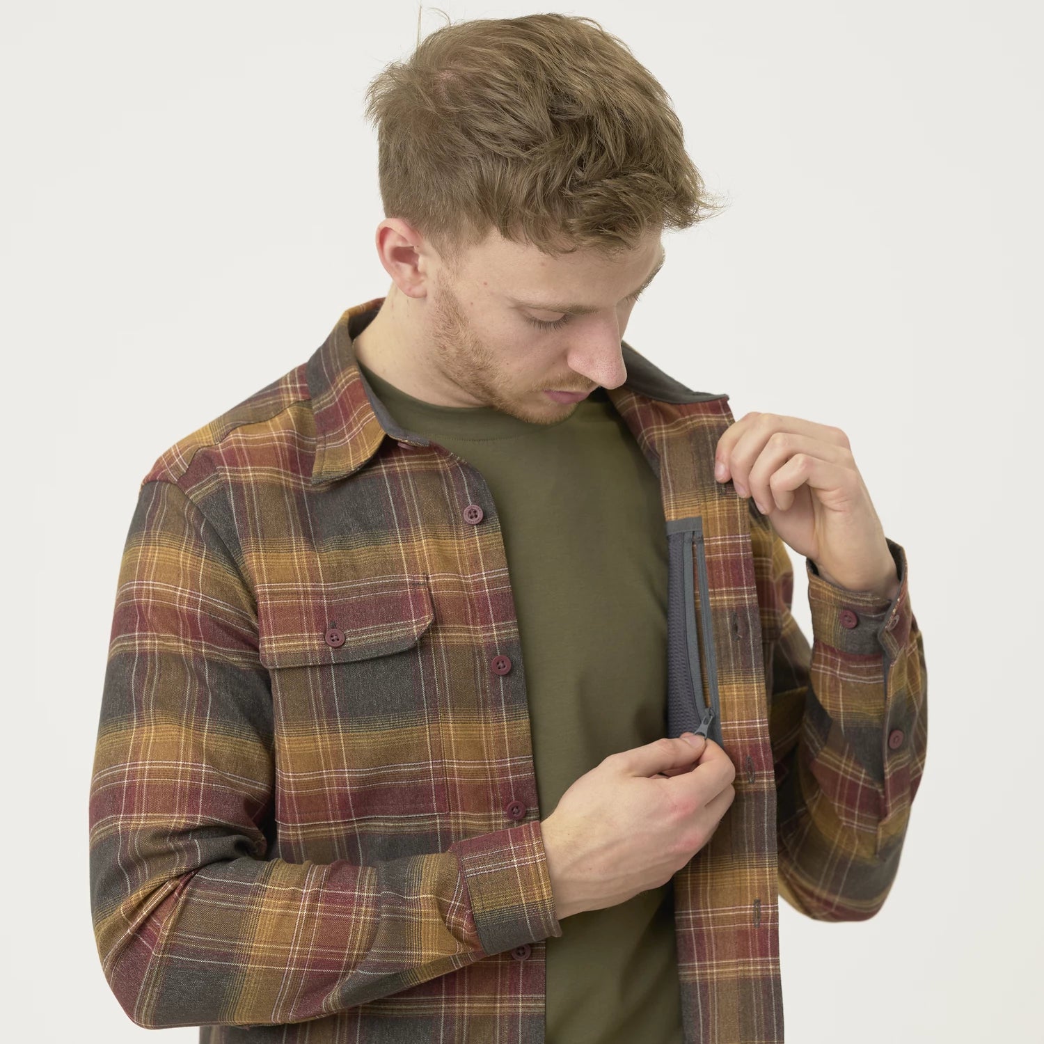 Helikon-Tex GreyMan košeľa Graphite Plaid – detail 2
