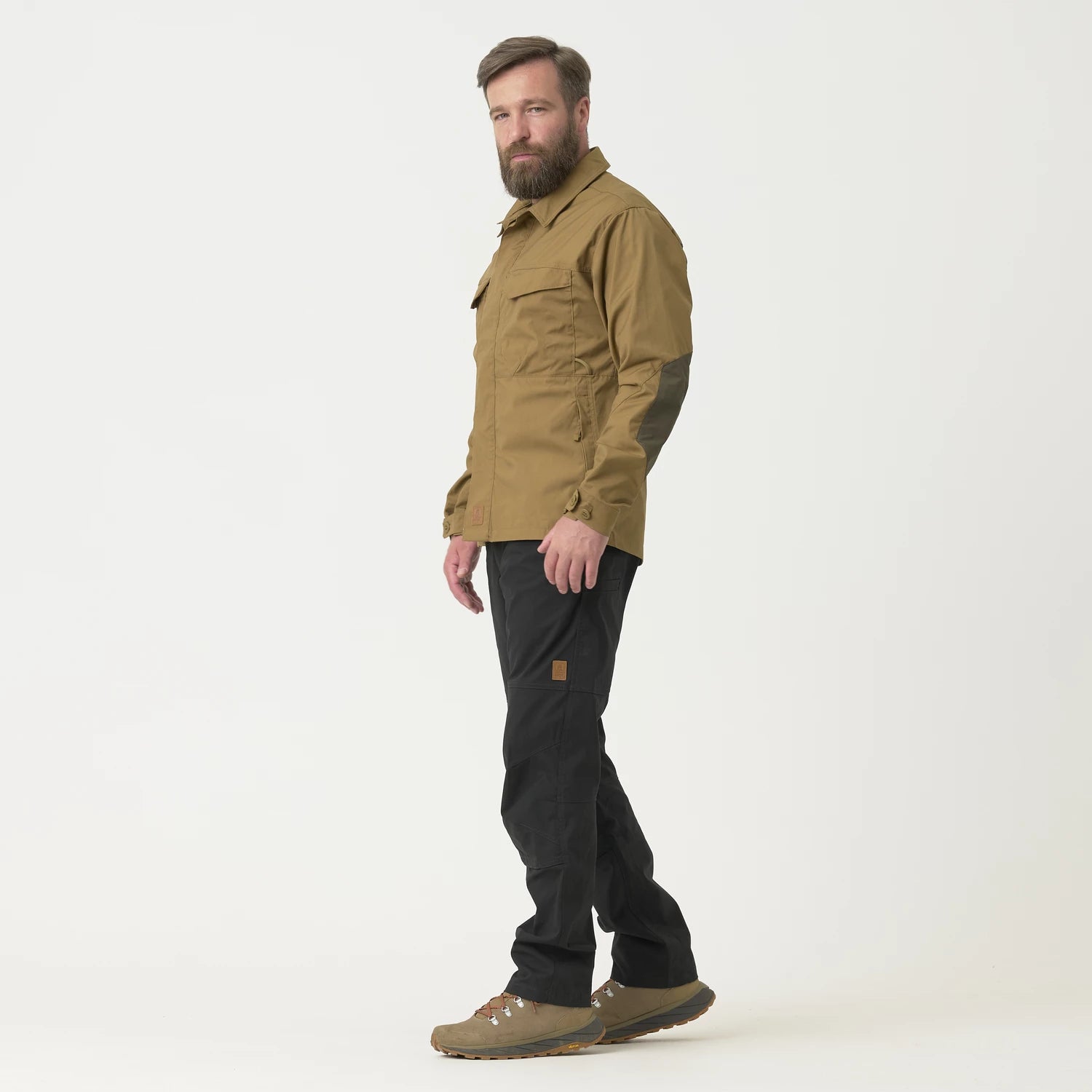 Helikon-Tex WOODSMAN košeľa, Coyote / Taiga Green – detail 1