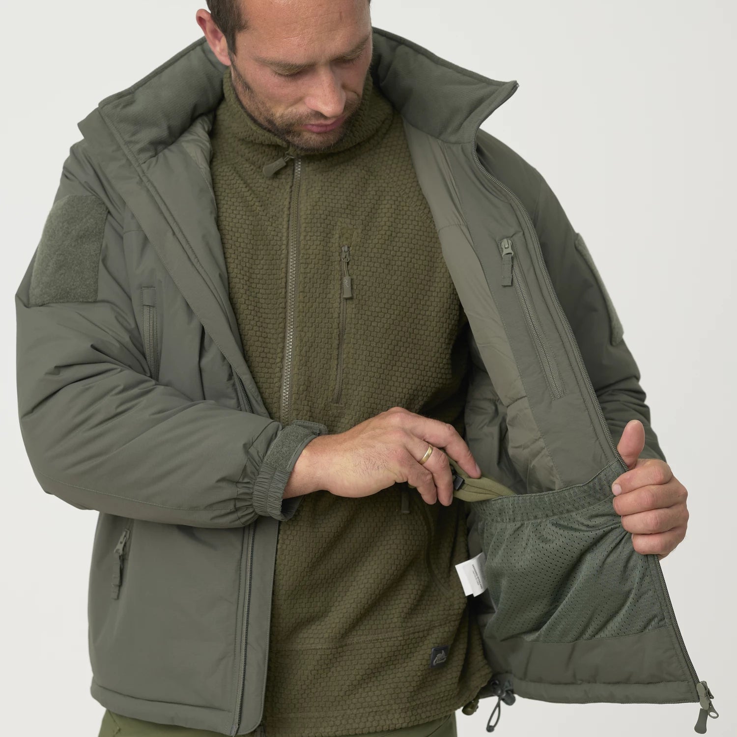 Helikon-Tex LEVEL 7 ľahká zimná bunda Climashield Apex 100g, čierna – detail 7