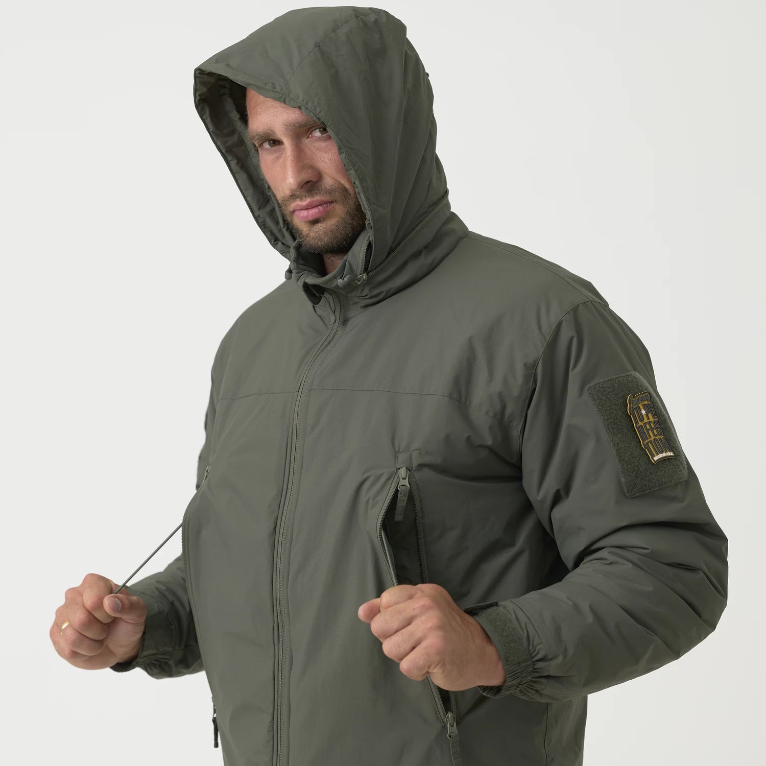 Helikon-Tex LEVEL 7 ľahká zimná bunda Climashield Apex 100g, čierna – detail 8