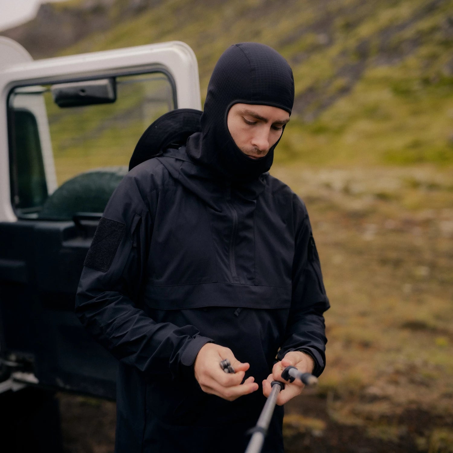 Helikon-Tex MISTRAL Soft Shell anorak bunda, Adaptive Green – v použití 1