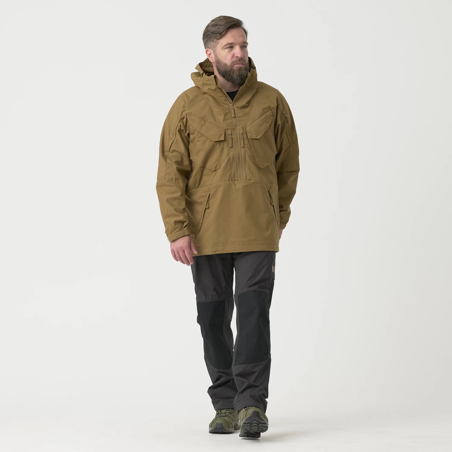 Helikon-Tex PILGRIM Anorak bunda, zemitá hnedá / čierna A – detail 1